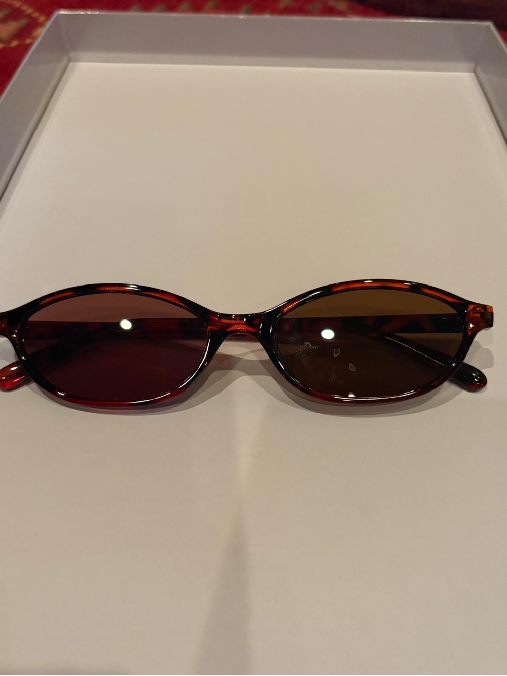 NWOT cat eye small oval tortoise shell sunglasses
